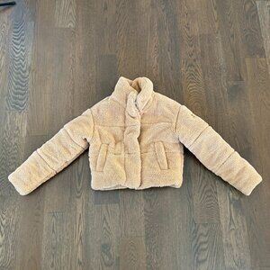 Alo Yoga Cropped Sherpa Jacket | Size OS | Oatmeal